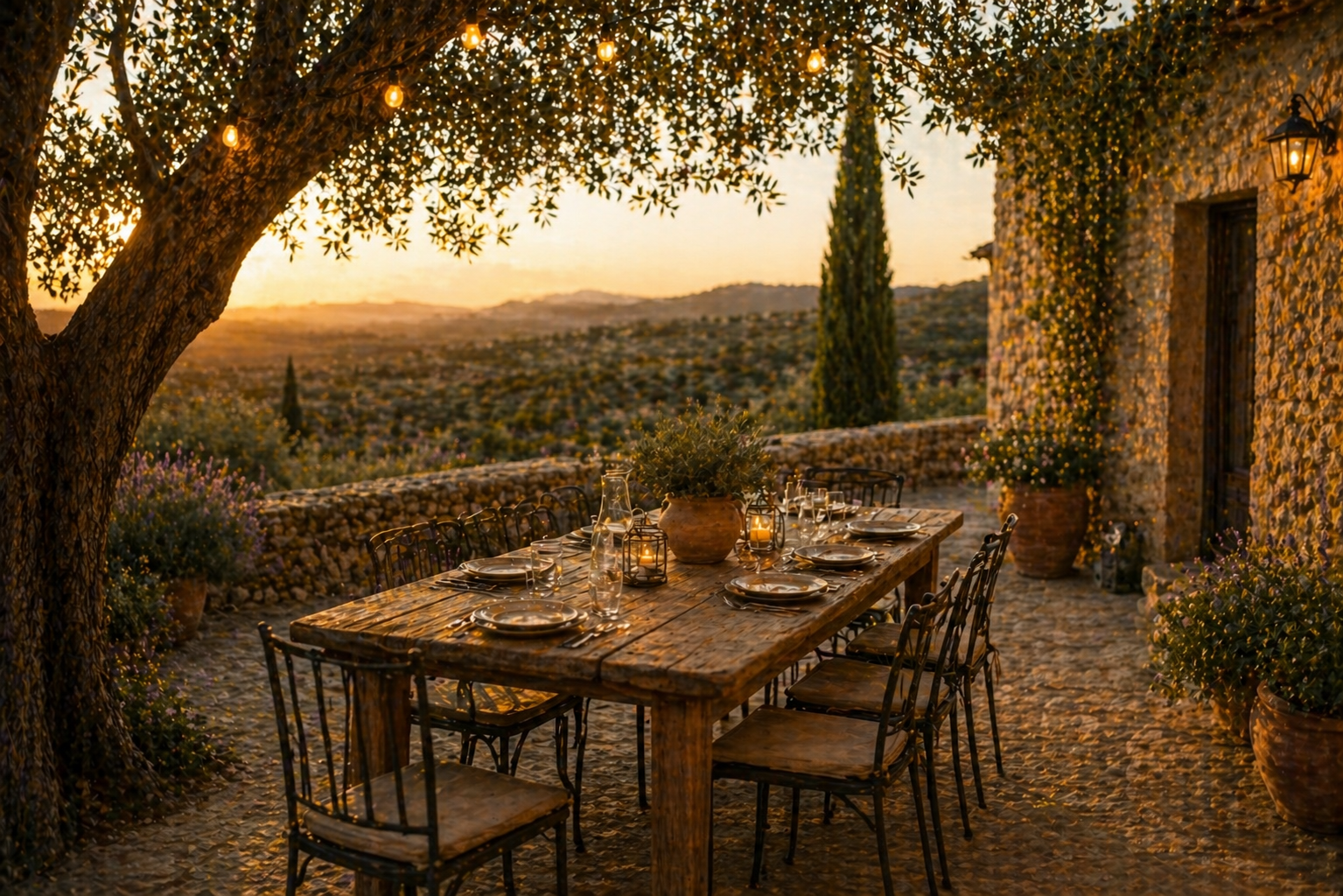 Outdoor dining area