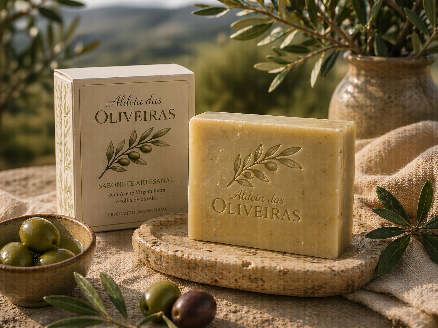 Handmade olive oil soap